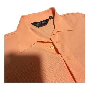 Ralph Lauren Polo Golf Shirt Mens M Pro Fit Pima Pink Plain Short Sleeve